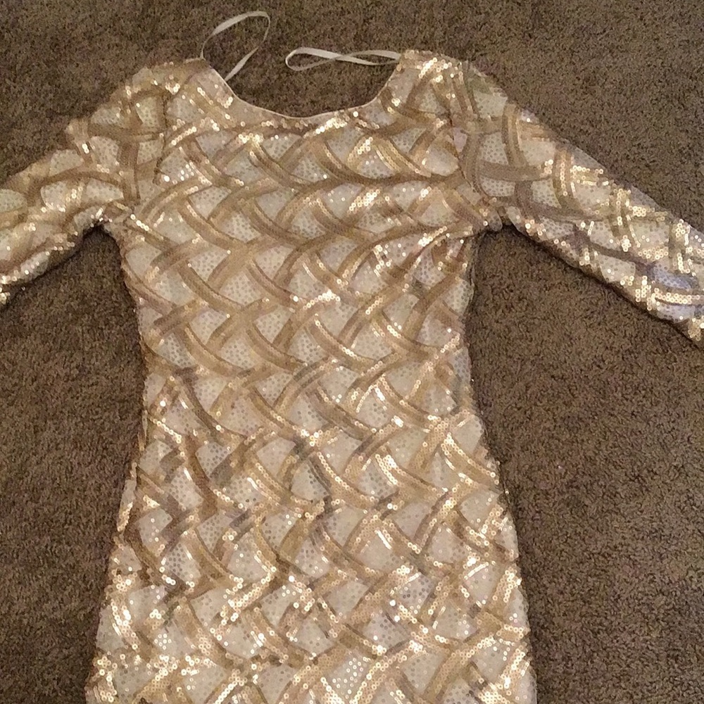 Gold Sequin Bodycon Dress
